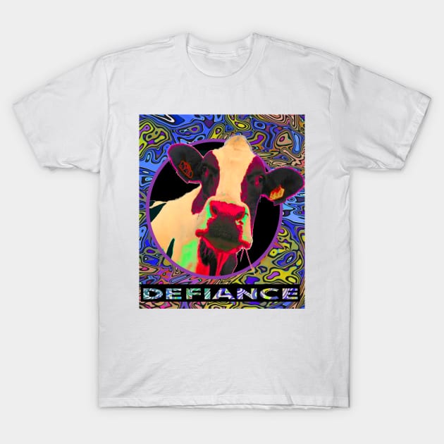 Defiance Cow T-Shirt by cptpuggles